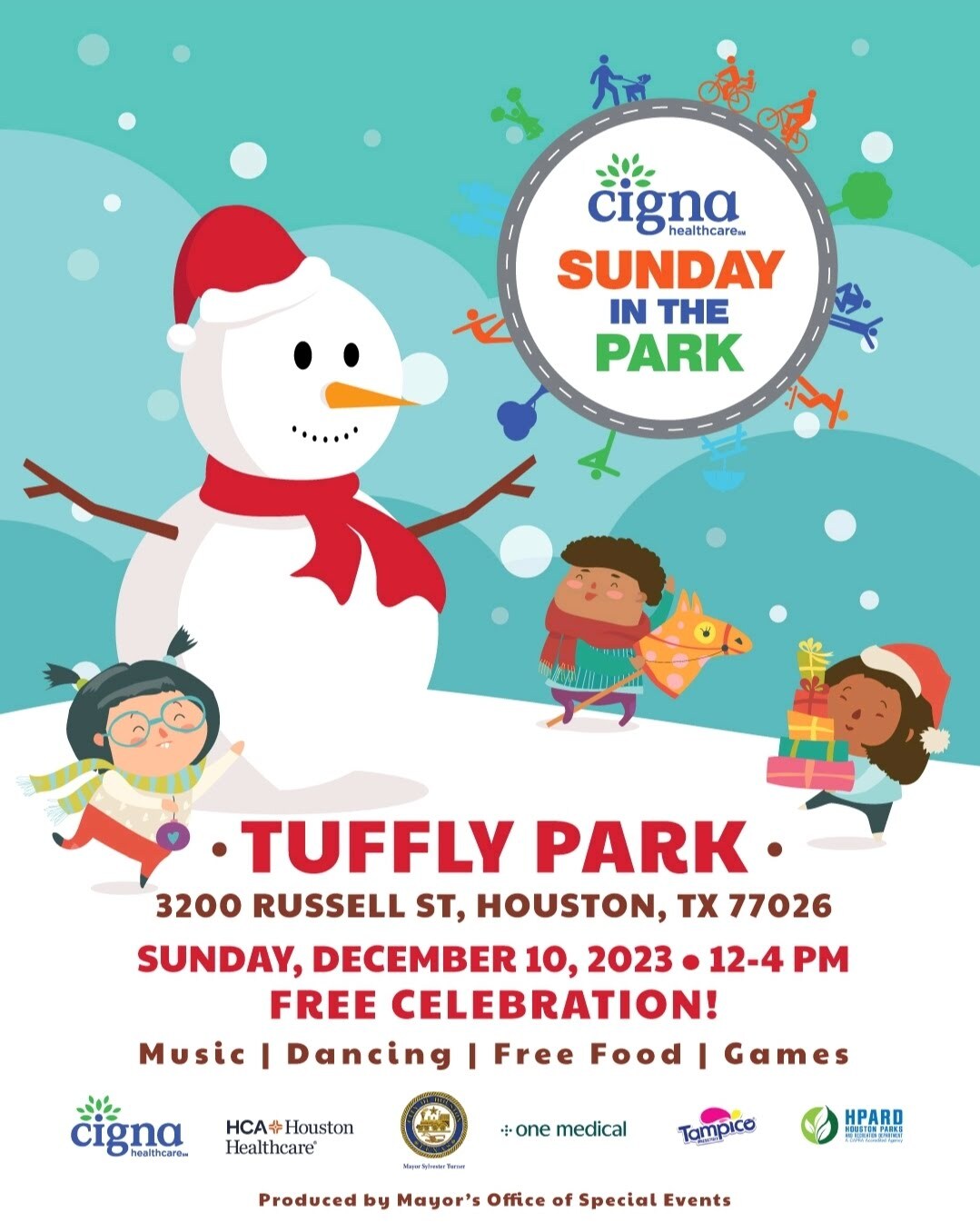 Cigna Sunday in the Park this Sunday, December 10, 2023